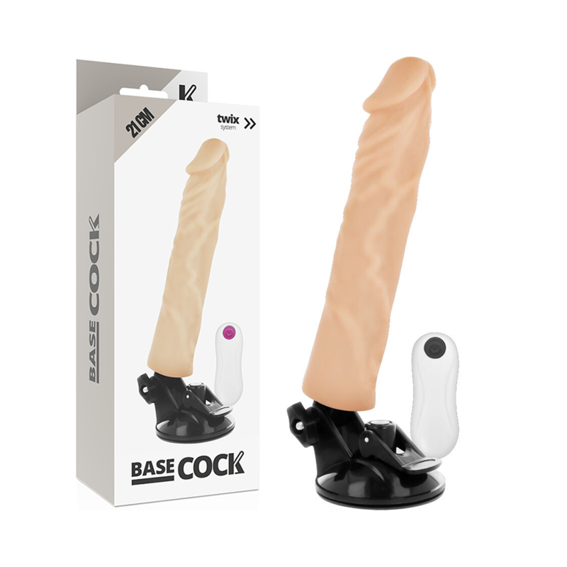 Basecock Vibrador Realista Control Remoto Natural 21 cm -o- 4 cm