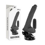 Basecock Vibrador Realístico de Controle Remoto Preto Com Testículos 20 Cm -o- 4 Cm