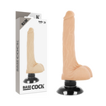 Basecock - Vibrador Realístico 2-1 Natural 18.5 cm -O- 4 cm