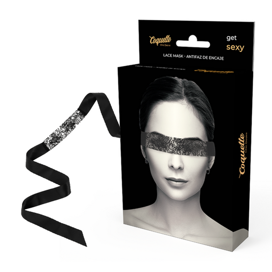 Coquette Chic Desire - Mscara de Renda Preta Com Fita