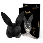 Coquette Chic Desire Mscara de Couro Vegano Com Orelhas de Coelho