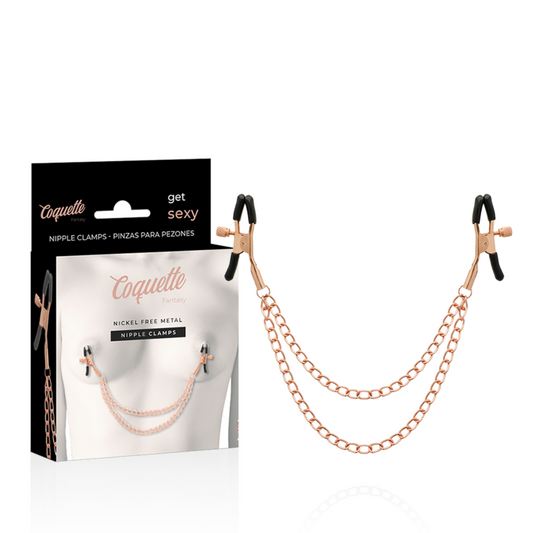 Coquette Chic Desire - Pinzas de Pezón de Metal Fantasy Con Cadena