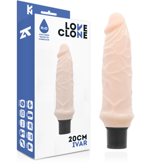 Loveclone Vibrador Autolubricante Ivar 20 Cm -o- 3.7 Cm