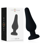 Intense -Tapón Anal Pipo M Silicona Negra 11 cm
