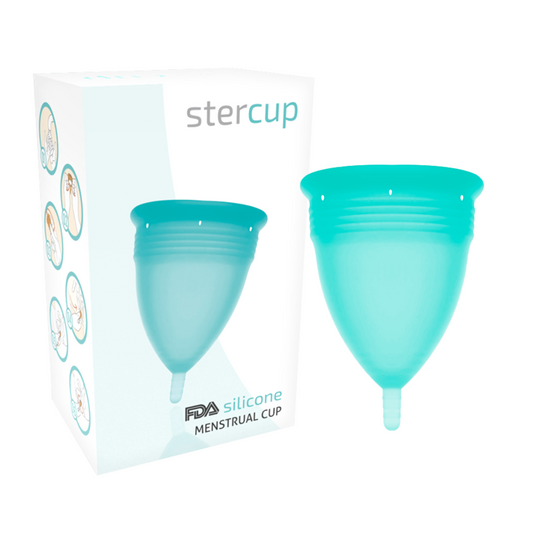 Stercup - Copo Menstrual de Silicone Fda Aquamarine - Tamanho L