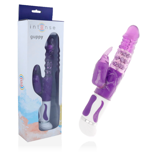 Intenso Vibrador Rotador Guppy Lila