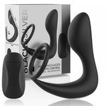 Black&Silver - Massager Anal Com Controle Remoto Silicone Recarregvel Preto