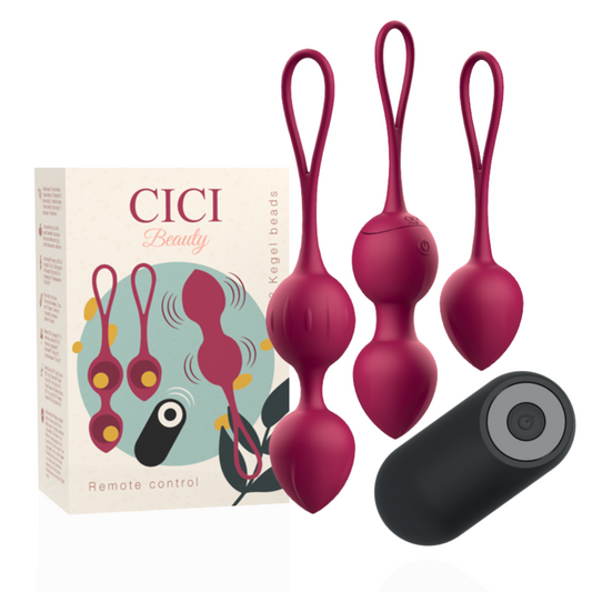 Cici Beauty Control Remoto Premium Silicona 3 Vibrantes Bolas Kegel