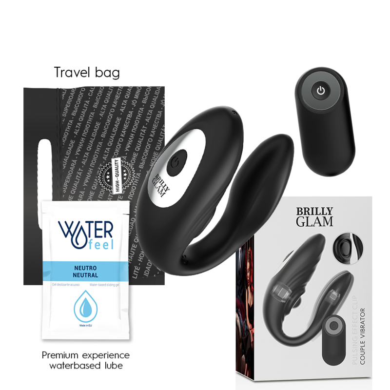 Brilly Glam- Control remoto vibratorio y pulsante de pareja