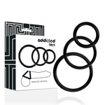 Addicted Toys - Conjunto de Anillos para Pene Negro