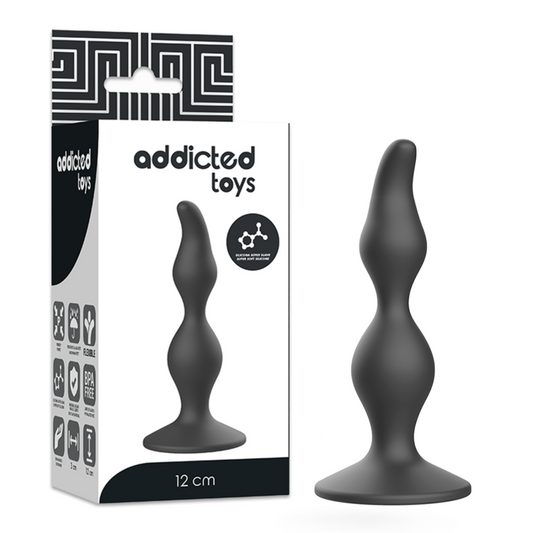 Addicted Toys - Plug Sexual Anal 12 cm Preto