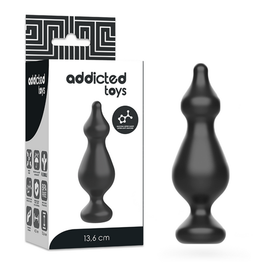 Addicted Toys -Plug Anal Sexual 13.6 cm Preto