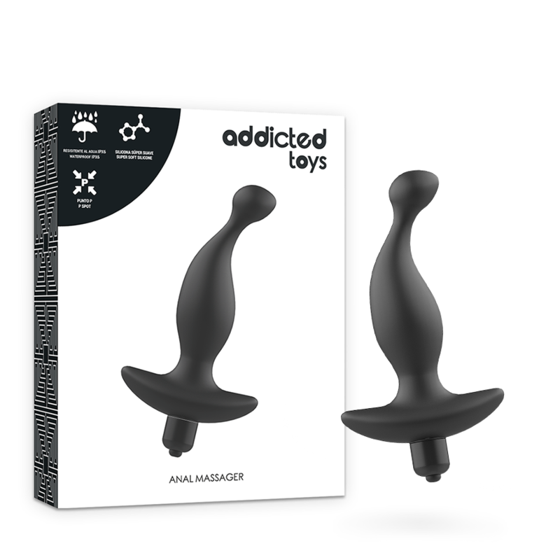 Addicted Toys Massager Anal Com Vibrationmodel Preto 1