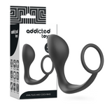 Addicted Toys -Plug Anal Com Anel de Silicone Preto