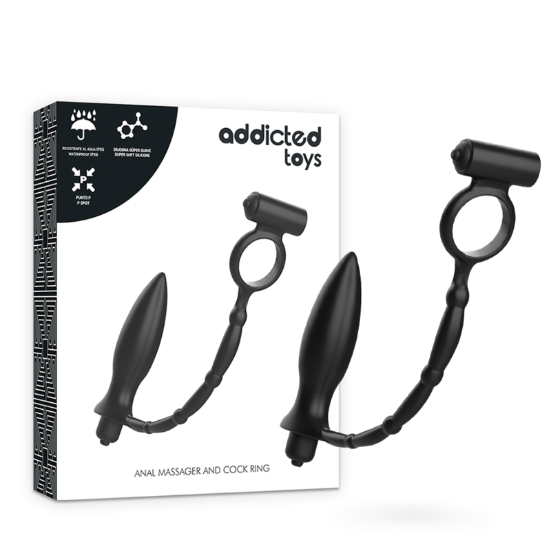 Addicted Toys Plug Anal Com Anel Vibratório