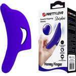 Pretty Love - Delphini Poderoso Estimulador de Dedo Azul Escuro