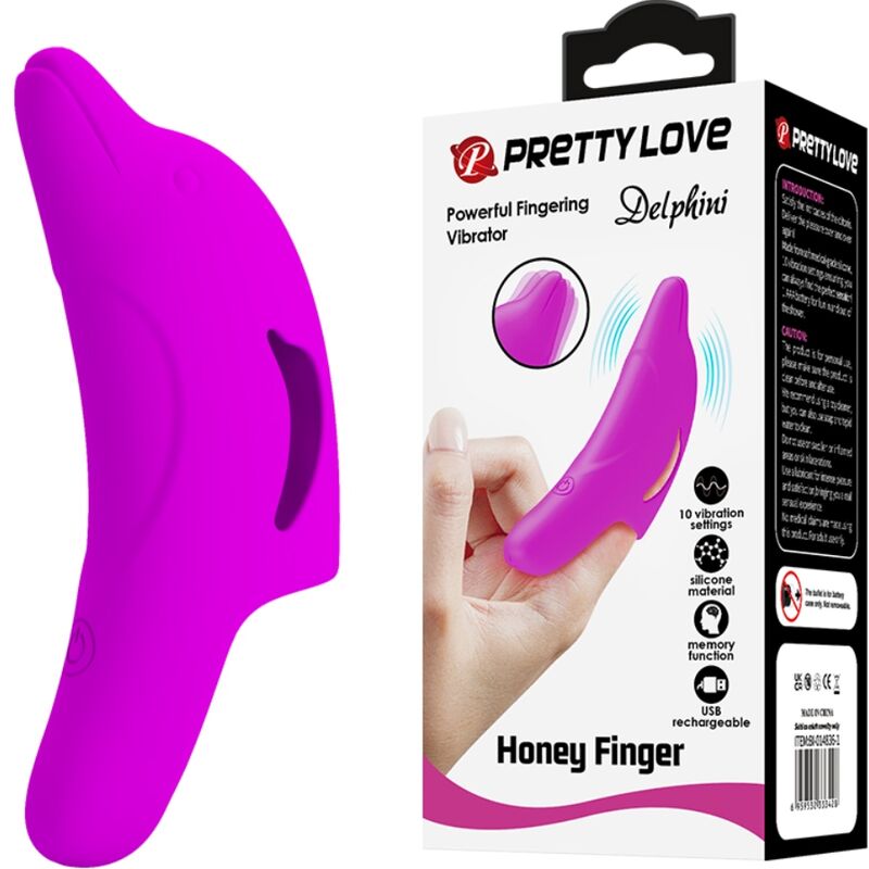Pretty Love Estimulador de Dedo Roxo Delphini Poderoso