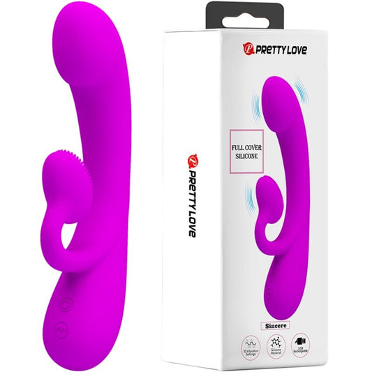 Pretty Love Vibrador Sincero e Otador de Clitóris Silicone Roxo