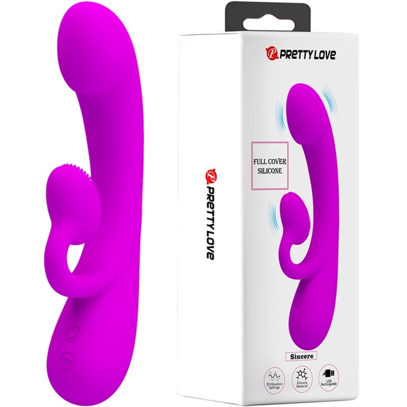 Pretty Love Vibrador Sincero y Estimulador de Clítoris Silicona Morado