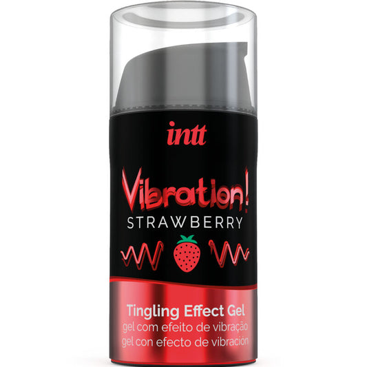 Intt Poderoso Estimulante Íntimo Gel Vibratório Líquido Morango 15 ml