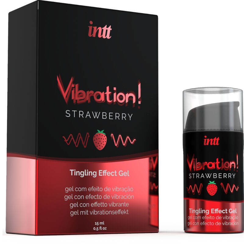 Intt Poderoso Estimulante Íntimo Gel Vibrador Líquido Fresa 15 ml
