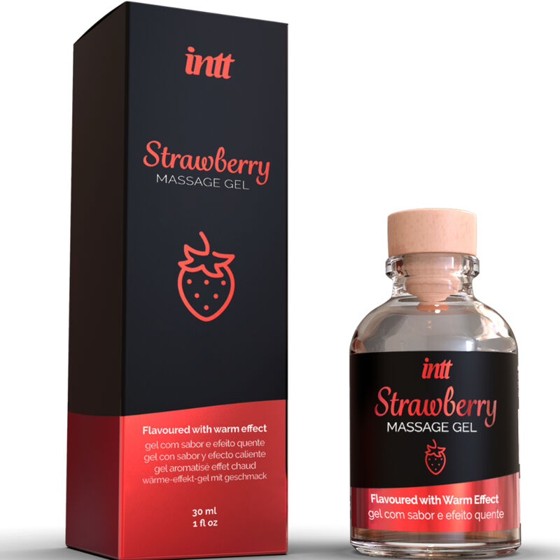 Intt Massage & Oral Sex - Gel de Masaje Efecto Calor Sabor Fresa