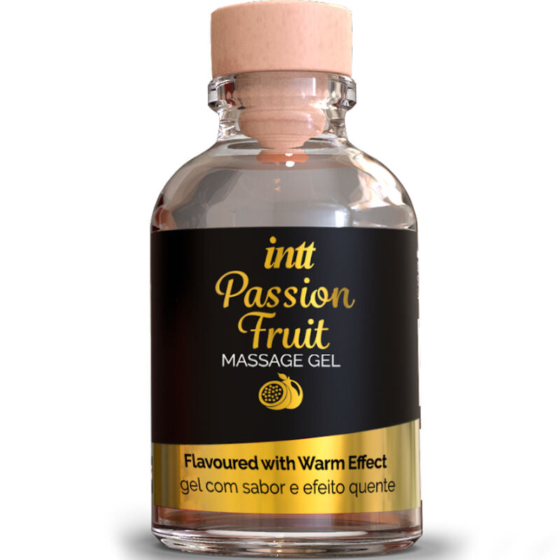 Intt Massage & Oral Sex - Gel de Masaje con Sabor a Maracuyá con Efecto Calor