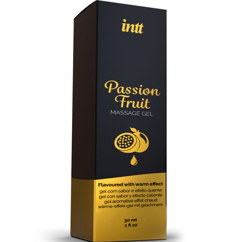 Intt Massage & Oral Sex - Gel de Masaje con Sabor a Maracuyá con Efecto Calor