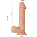 Baile Belo Encontro Bergrisi Dildo Realístico Flexível 26 Cm Natural