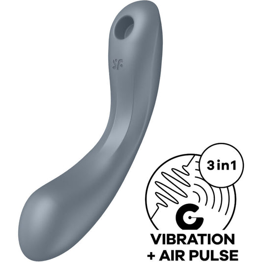 Satisfyer Curve Trinity 1 Vibración de Pulso de Aire Gris