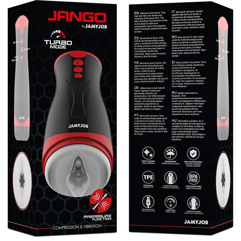 Jamyjob Masturbador de Compresso e Vibrao Jango