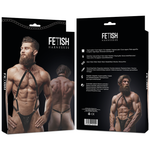 Actitud Sumisa Fetichista Arnés Jockstrap de Cuero Ecológico para Hombre