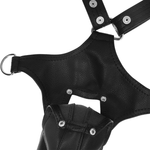 Actitud Sumisa Fetichista Arnés Jockstrap de Cuero Ecológico para Hombre