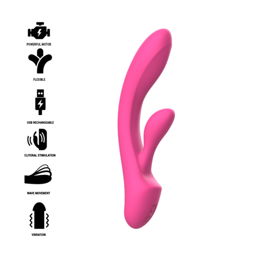 Vibrador Intenso Luigi Conejo Rosa Silicona Líquida