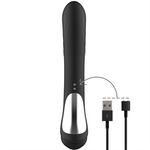 Black&Silver - Estimulador de Coelho de Silicone Recarregável Jamie Preto