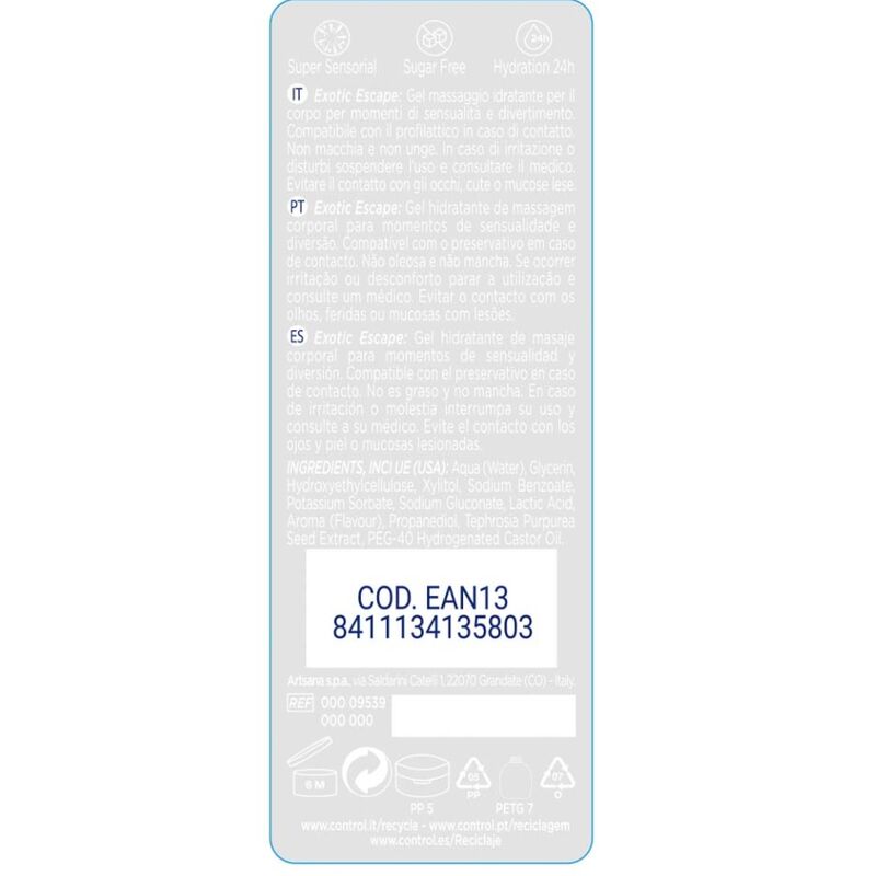 Control 2 em 1 Massagem & Prazer Exótico 200 ml