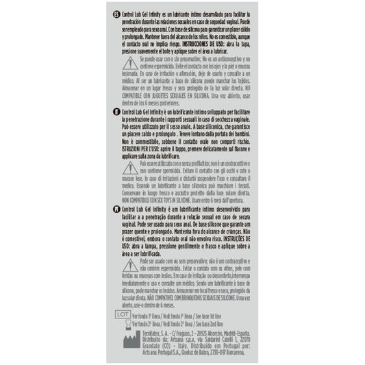 Control - Lubrificante  Base de Silicone Infinity 75 ml