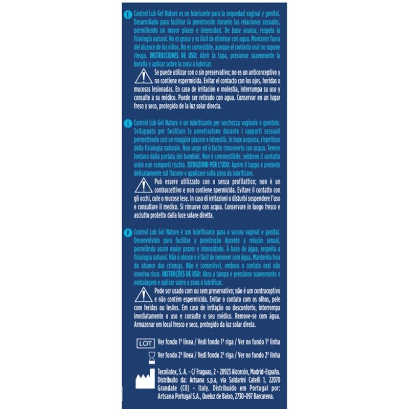 Control - Gel Lubrificante Natural Lub 75 ml