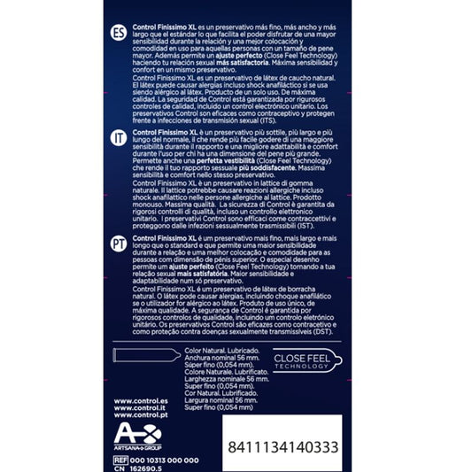 Control - Preservativos Finissimo XL 12 Unidades