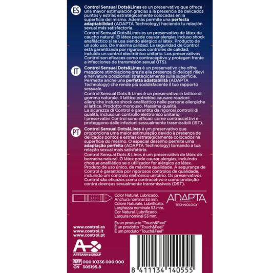 Control Preservativos Sensual Dots & Lines 12 un