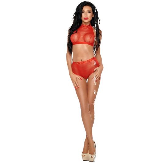 Me-seduce Mona Set Vermelho Xxl/xxxl