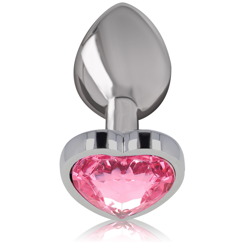 Intense -Plug Anal de Metal de Alumínio Rosa Corao Tamanho S