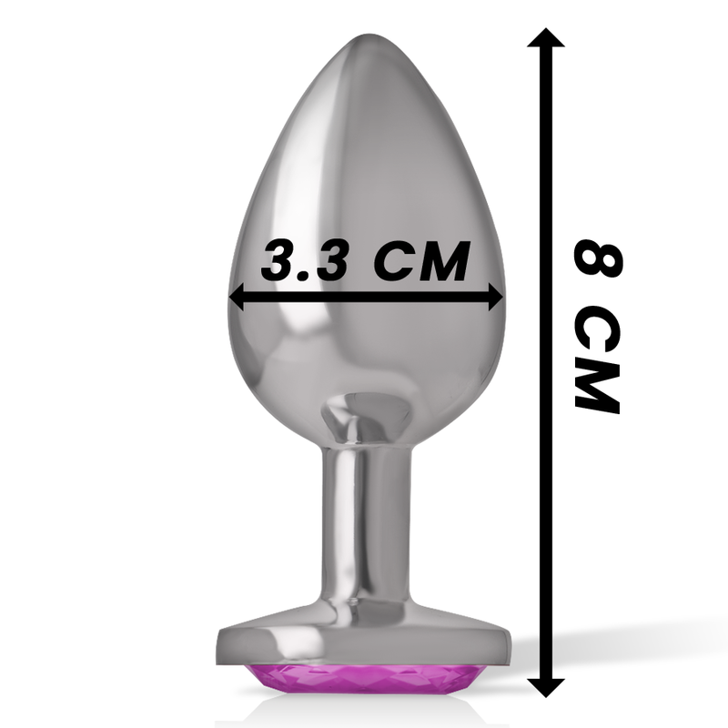 Intense -Plug Anal de Alumínio Metal Corao Rosa Tamanho M