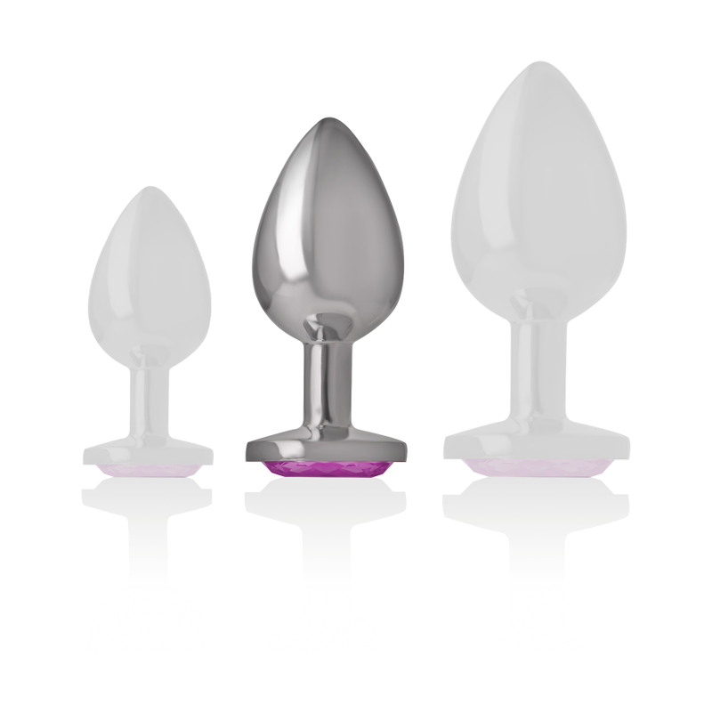 Intense -Plug Anal de Alumínio Metal Corao Rosa Tamanho M