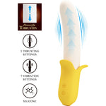 Pretty Love Banana Geek Super Power 7 Vibraciones Arriba y Abajo Silicona Negra