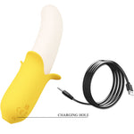 Pretty Love Banana Geek Super Power 7 Vibraciones Arriba y Abajo Silicona Negra
