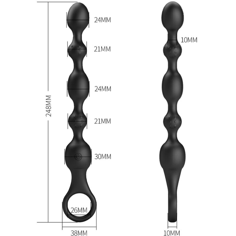 Pretty Love Van Anal Balls 10 Vibrações Silicone Recarregável
