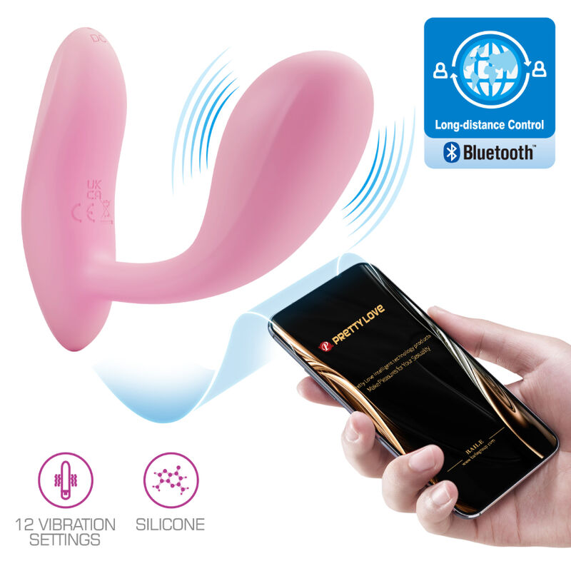 Pretty Love Baird G-spot 12 Vibraciones Recargable Rosa App