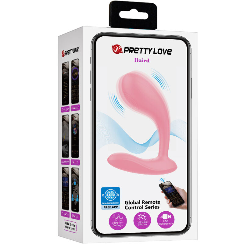 Pretty Love Baird G-spot 12 Vibraciones Recargable Rosa App