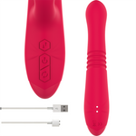 Intense Vibrador Up & Down Recargable Dual Multifunción Con Lengua Roja